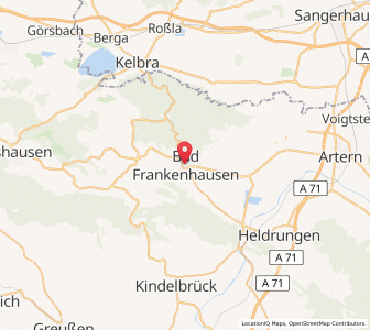 Map of Bad Frankenhausen, Thuringia