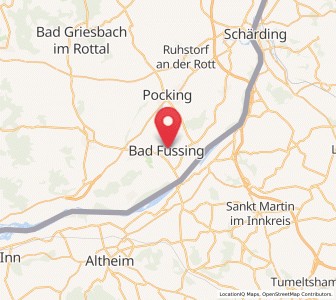 Map of Bad Füssing, Bavaria