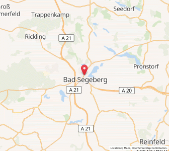 Map of Bad Segeberg, Schleswig-Holstein