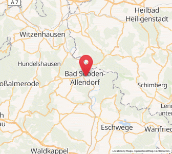 Map of Bad Sooden-Allendor, Hesse
