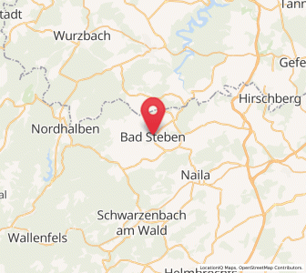 Map of Bad Steben, Bavaria
