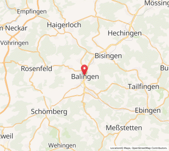 Map of Balingen, Baden-Wurttemberg