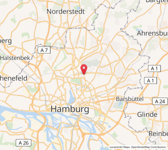 Map of Barmbek-Nord, Hamburg