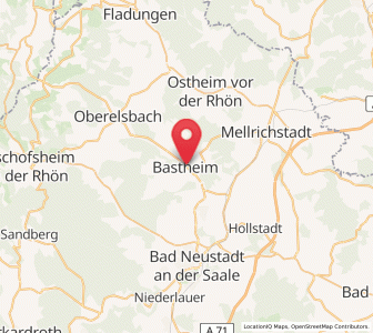 Map of Bastheim, Bavaria