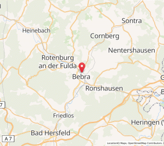 Map of Bebra, Hesse