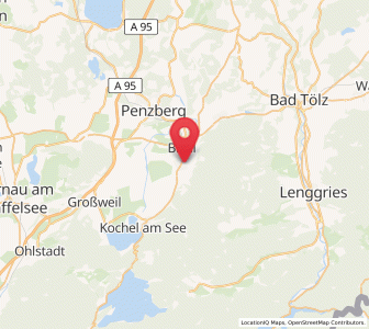 Map of Benediktbeuern, Bavaria