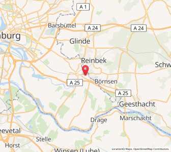 Map of Bergedorf, Hamburg