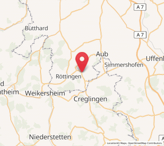 Map of Bieberehren, Bavaria