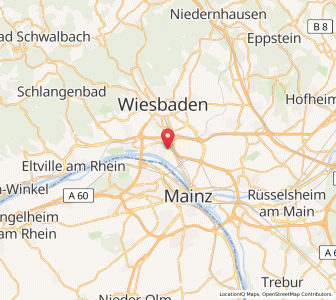 Map of Biebrich, Hesse