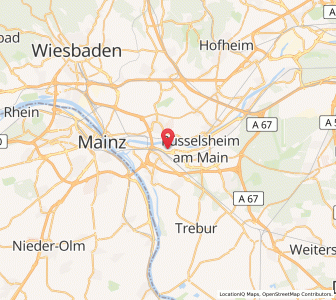 Map of Bischofsheim, Hesse