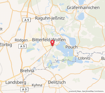 Map of Bitterfeld-Wolfen, Saxony-Anhalt