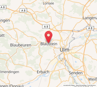 Map of Blaustein, Baden-Wurttemberg