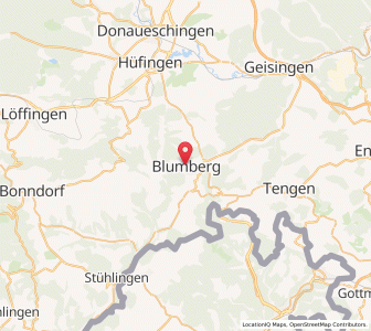 Map of Blumberg, Baden-Wurttemberg