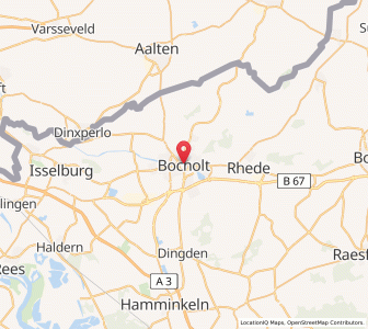 Map of Bocholt, North Rhine-Westphalia