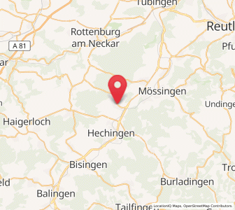 Map of Bodelshausen, Baden-Wurttemberg