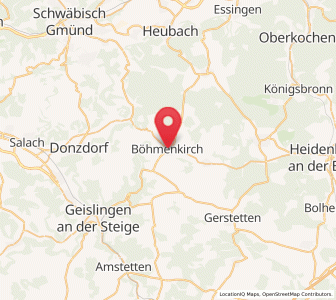 Map of Böhmenkirch, Baden-Wurttemberg