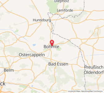 Map of Bohmte, Lower Saxony