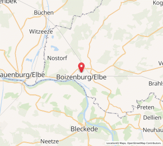 Map of Boizenburg, Mecklenburg-Vorpommern