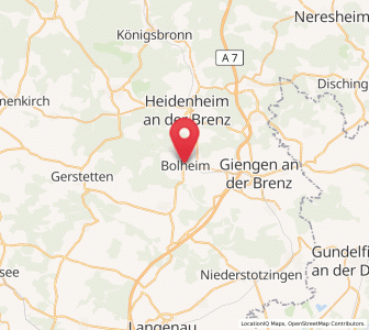Map of Bolheim, Baden-Wurttemberg
