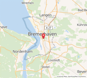 Map of Bremerhaven, Bremen