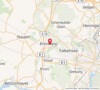Map of Brieselang, Brandenburg