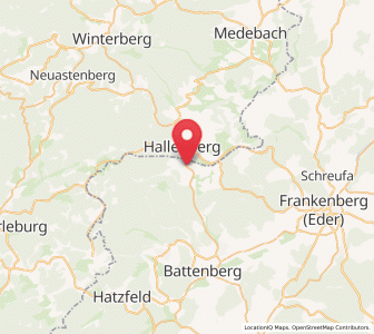 Map of Bromskirchen, Hesse