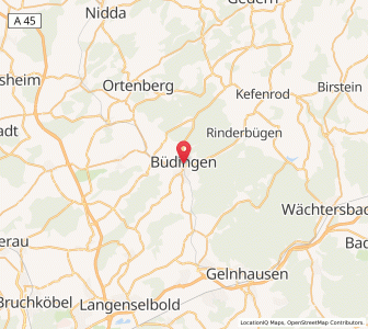 Map of Büdingen, Hesse