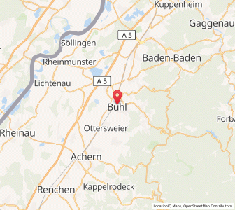 Map of Bühl, Baden-Wurttemberg