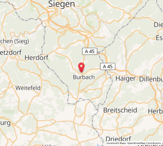 Map of Burbach, North Rhine-Westphalia