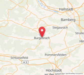 Map of Burgebrach, Bavaria