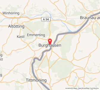 Map of Burghausen, Bavaria