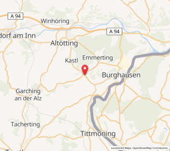 Map of Burgkirchen an der Alz, Bavaria