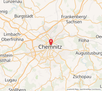 Map of Chemnitz, Saxony