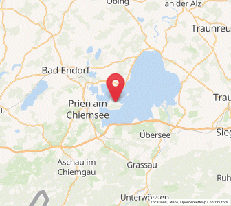 Map of Chiemsee, Bavaria