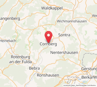 Map of Cornberg, Hesse