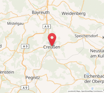 Map of Creußen, Bavaria