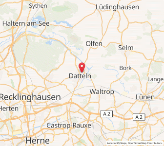 Map of Datteln, North Rhine-Westphalia