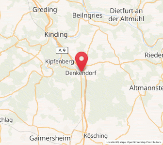 Map of Denkendorf, Bavaria
