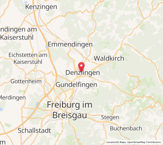 Map of Denzlingen, Baden-Wurttemberg