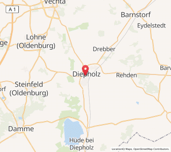 Map of Diepholz, Lower Saxony