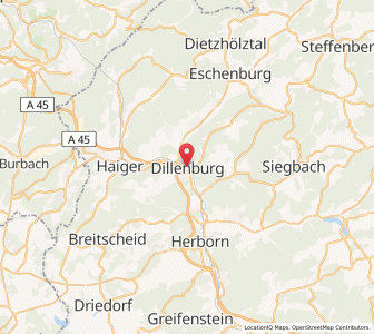 Map of Dillenburg, Hesse