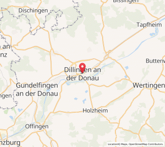 Map of Dillingen an der Donau, Bavaria