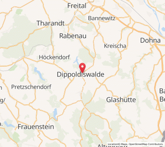 Map of Dippoldiswalde, Saxony