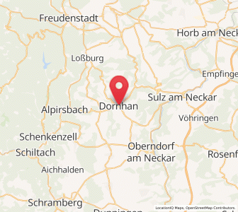 Map of Dornhan, Baden-Wurttemberg