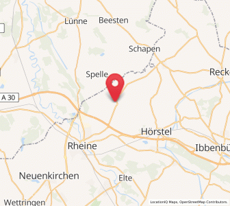 Map of Dreierwalde, North Rhine-Westphalia