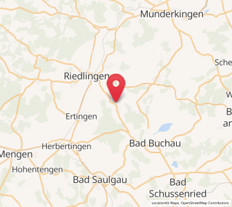Map of Dürmentingen, Baden-Wurttemberg