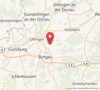 Map of Dürrlauingen, Bavaria