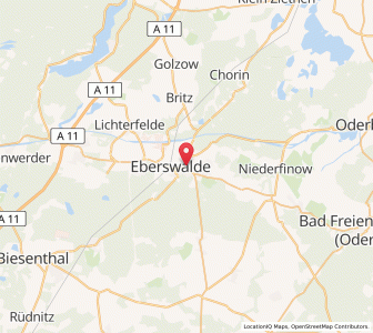 Map of Eberswalde, Brandenburg