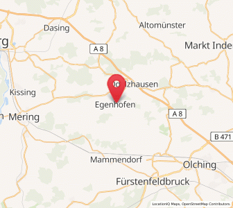 Map of Egenhofen, Bavaria