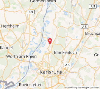 Map of Eggenstein-Leopoldshafen, Baden-Wurttemberg